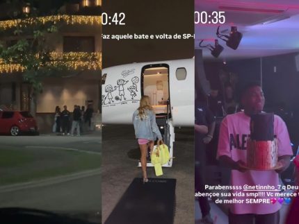 festa-de-irmao-de-vini-jr.-tem-pagode-ao-vivo,-movimentacao-intensa-e-presenca-de-virginia