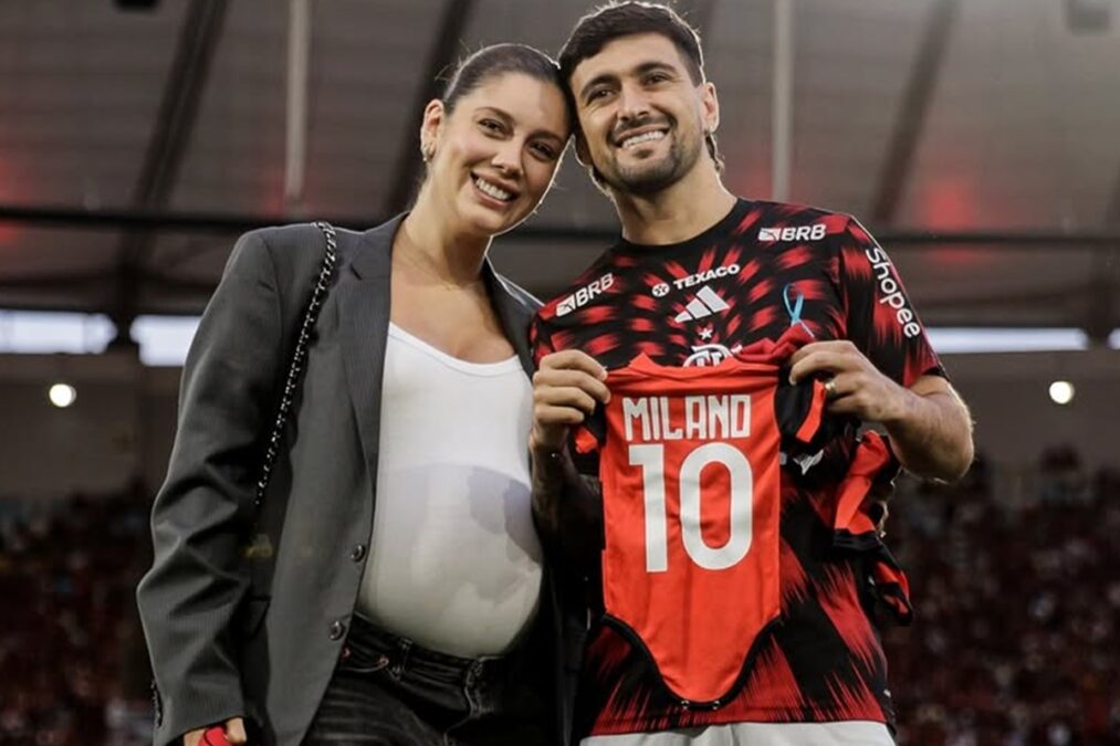Nasce Milano, primeiro filho de Arrascaeta e Camila Bastiani
