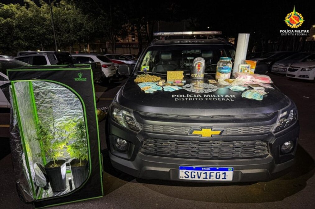Traficante é preso com estufa portátil para cultivo de maconha no DF