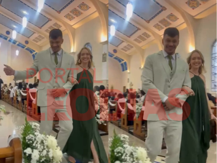 tata-estaniecki-e-julio-cocielo-sao-fotografados-juntos-em-casamento-em-osasco