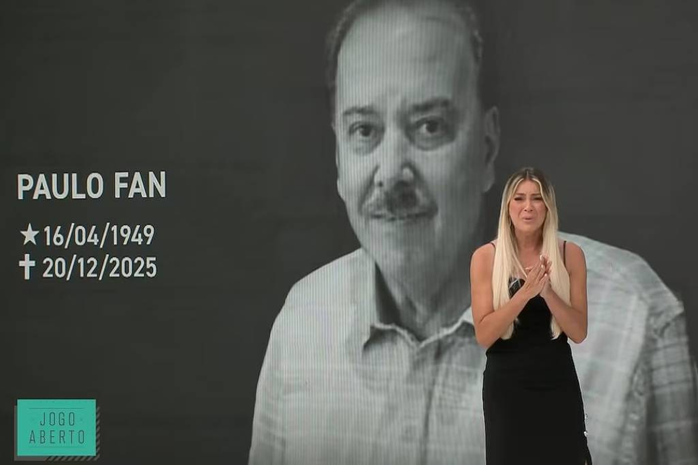 Renata Fan se emociona ao vivo ao falar de morte repentina do pai