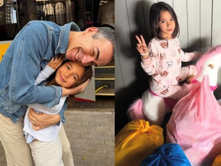 em-clima-de-natal,-cesar-tralli-separa-brinquedos-para-doacao-ao-lado-da-filha