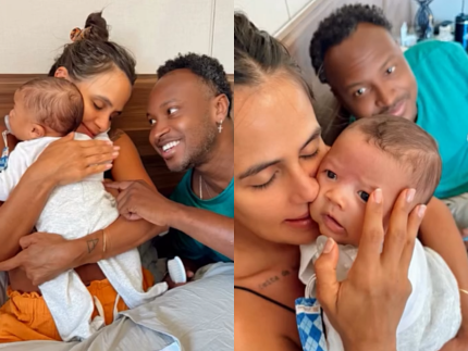 “bom-dia”-em-familia!-thiaguinho-e-carol-peixinho-posam-com-o-filho,-bento
