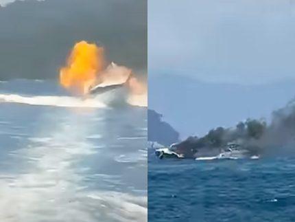 video-mostra-momento-de-explosao-de-lancha-em-angra-dos-reis;-cinco-ficaram-feridos