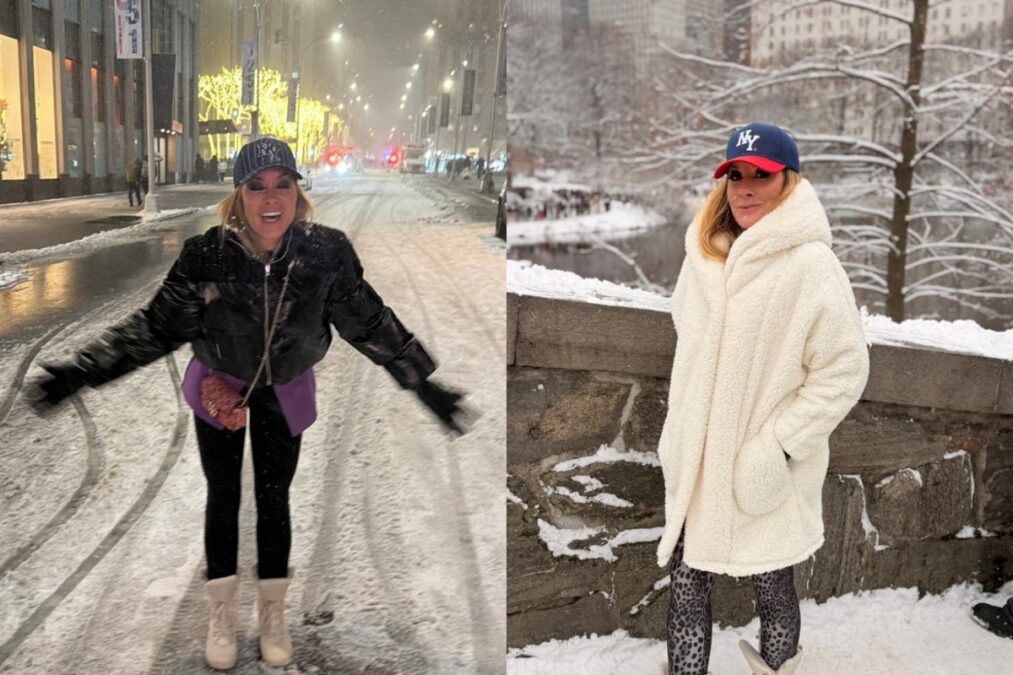 Vivi Fernandez passa Natal em Nova York durante nevasca histórica
