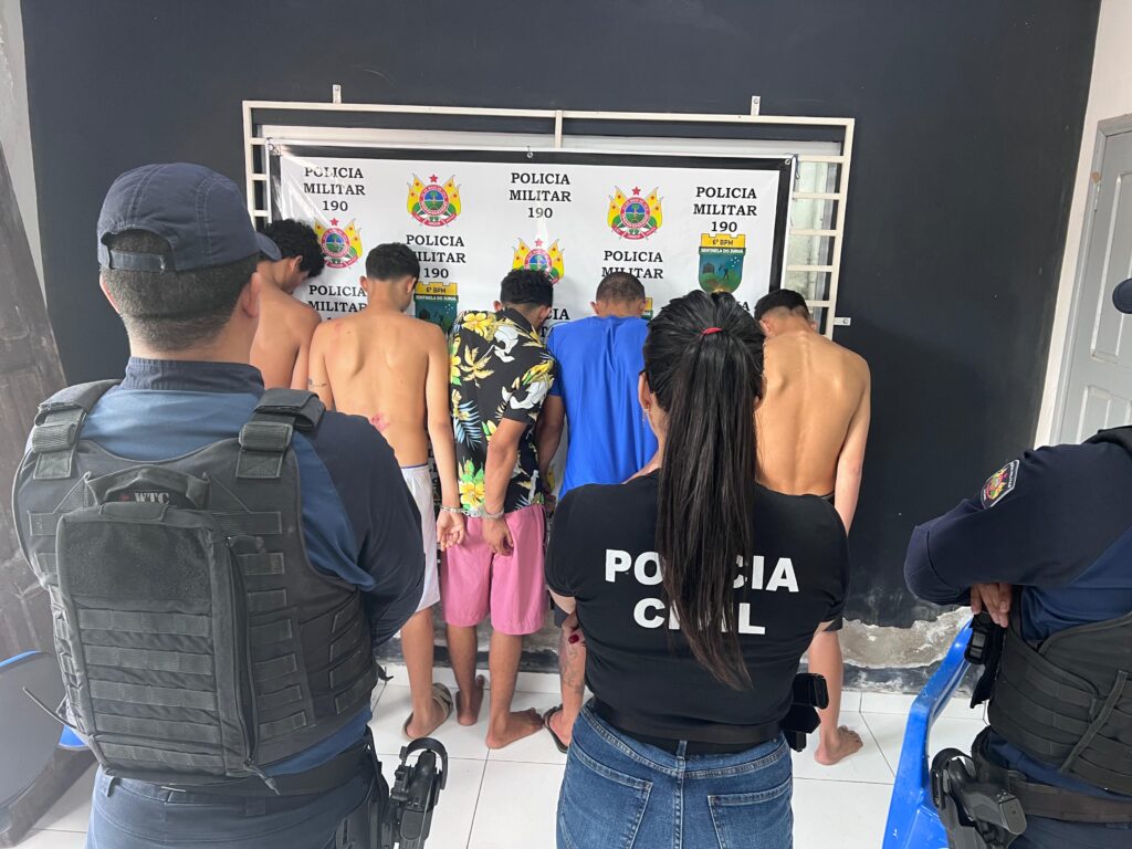 Polícias Civil e Militar prendem três homens e apreendem adolescente por tortura e associação criminosa no interior do Acre. Foto: cedida