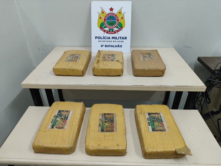 Blitz de trânsito resulta na apreensão de mais de 6 kg de drogas na Avenida Brasil em Sena Madureira