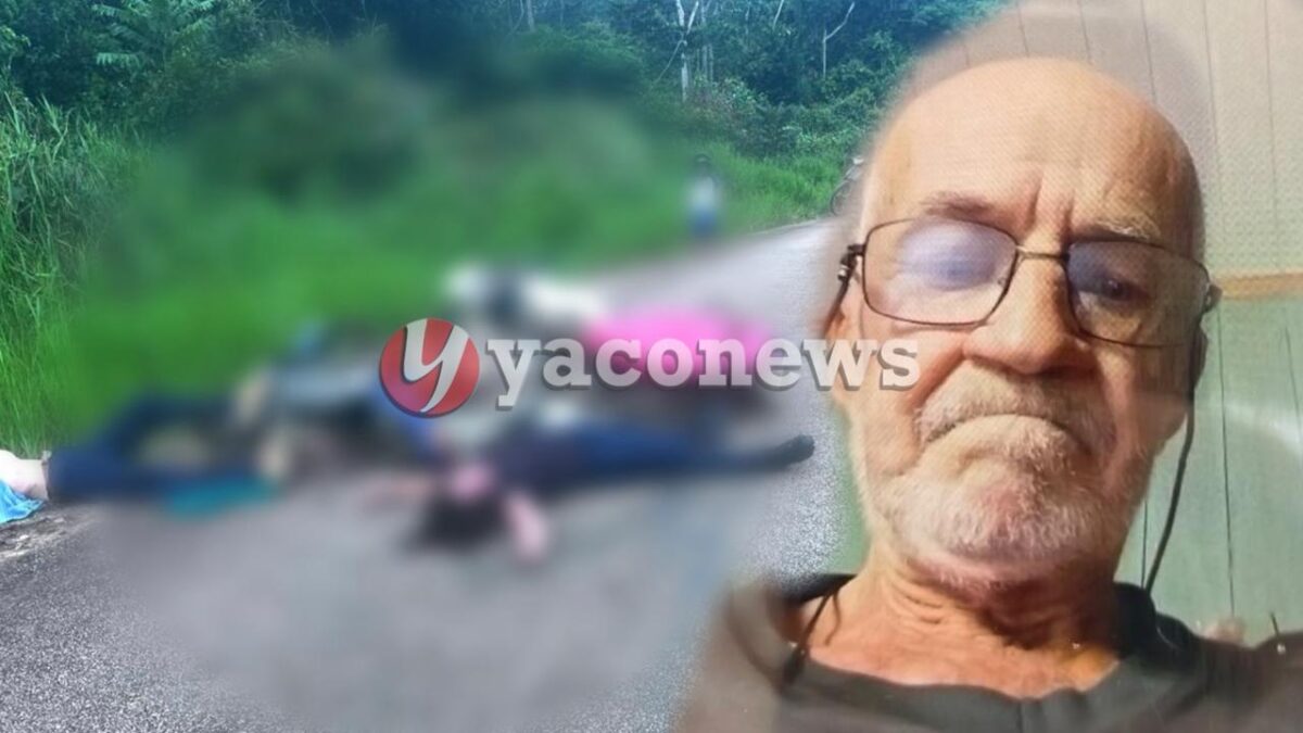 Colisão frontal entre motos na zona rural de Brasileia mata idoso de 76 anos; mãe e filha ficam feridas