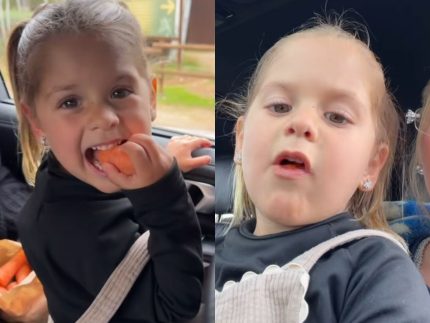 em-safari-na-espanha,-maria-flor-prefere-comer-a-alimentar-os-animais:-“tenho-medo”