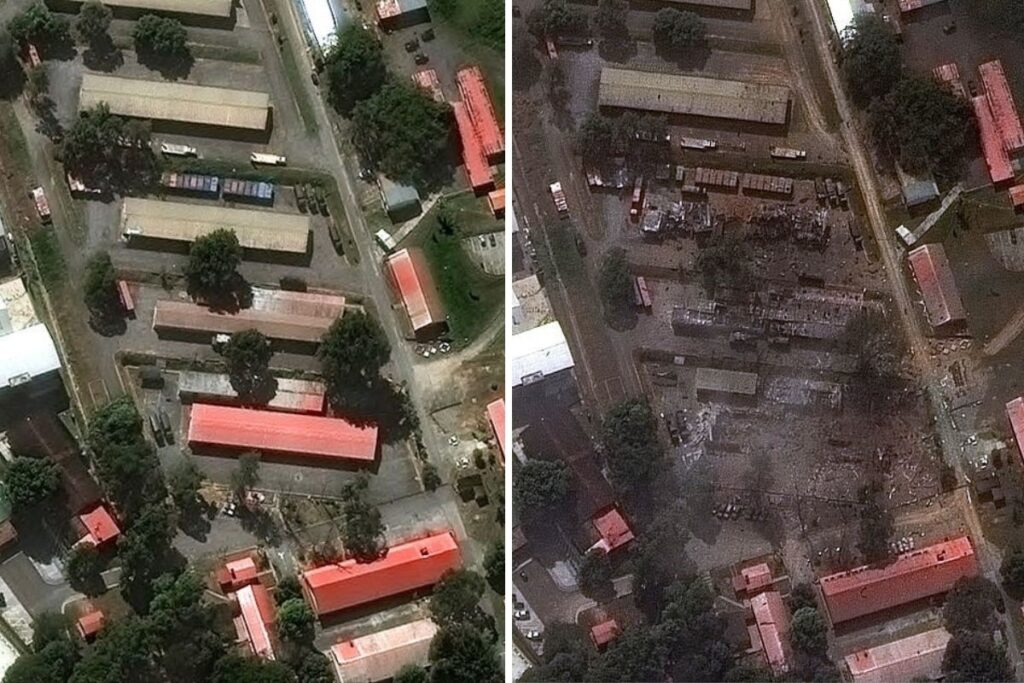 satelite-expoe-danos-em-base-militar-onde-maduro-foi-capturado