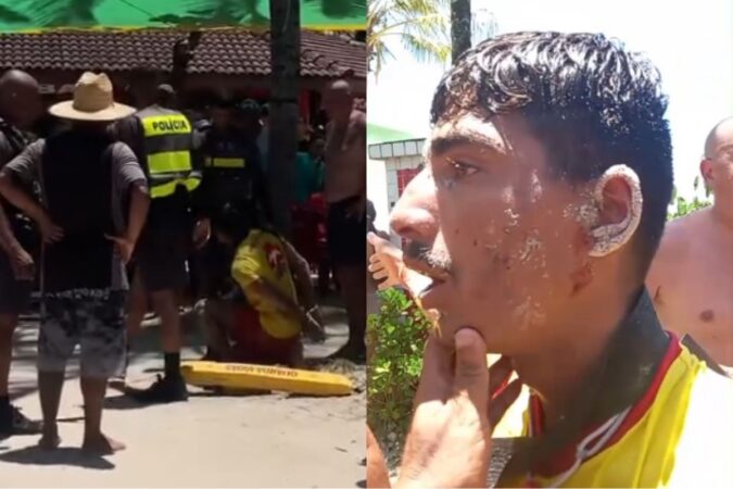 salva-vidas-e-agredido,-algemado-e-denuncia-racismo-apos-briga-na-praia.-video