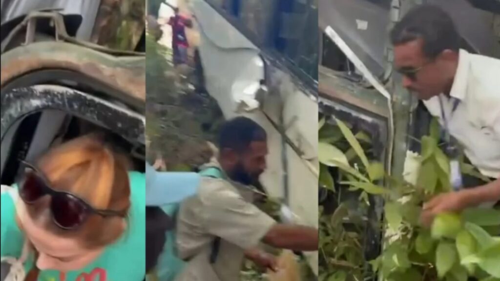 onibus-despenca-de-ribanceira-em-trancoso,-na-bahia,-e-deixa-5-feridos