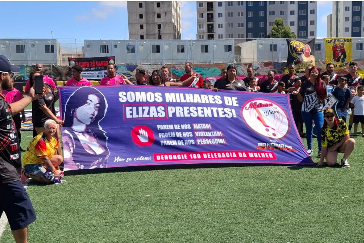Por Tainara e Samudio: grupo da várzea se mobiliza contra feminicídio. Vídeo