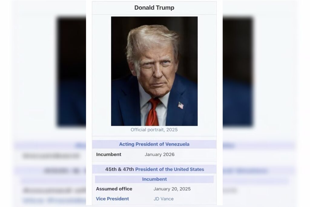 trump-divulga-imagem-em-que-aparece-como-“presidente-interino-da-venezuela”