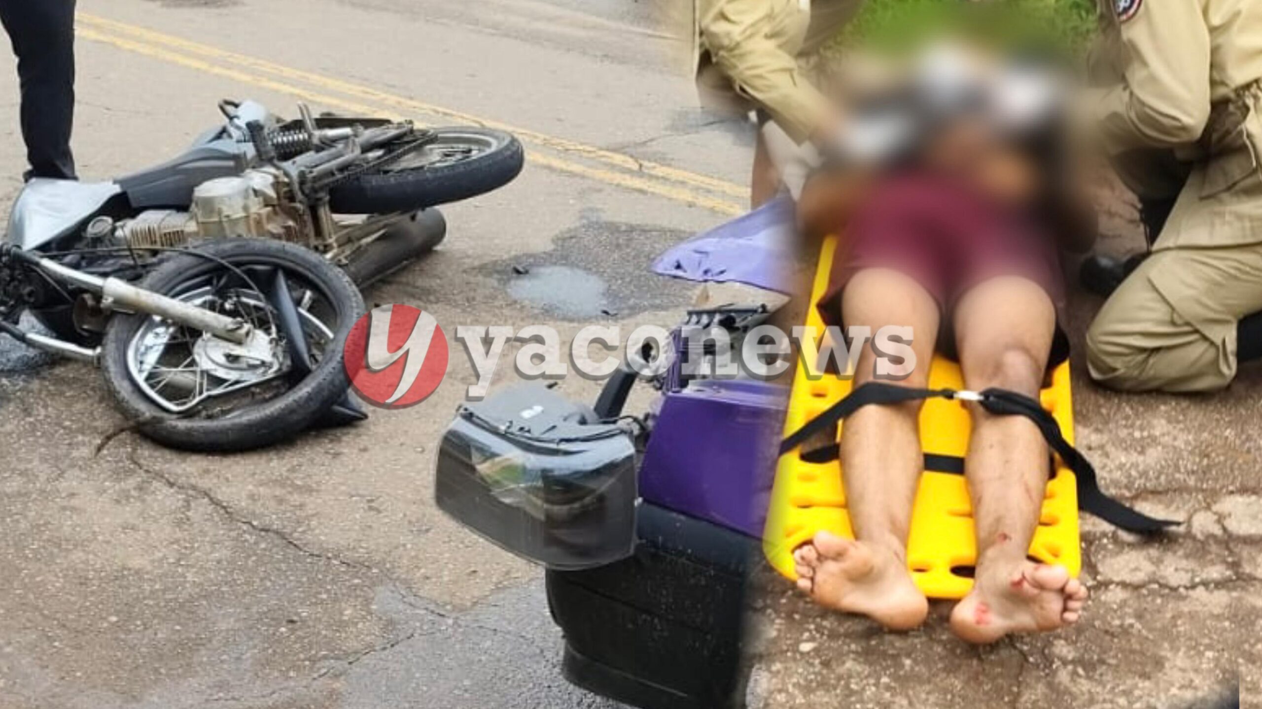 Colisão entre carro e motocicleta deixa adolescente de 17 anos em estado de saúde grave no interior do Acre