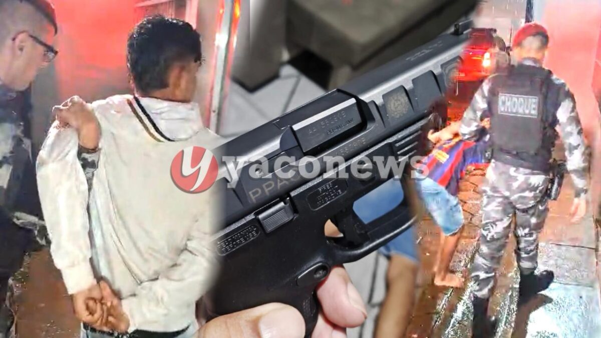 BOPE recupera pistola roubada da Polícia Penal em 2025 e prende dois suspeitos na Baixada da Sobral, em Rio Branco