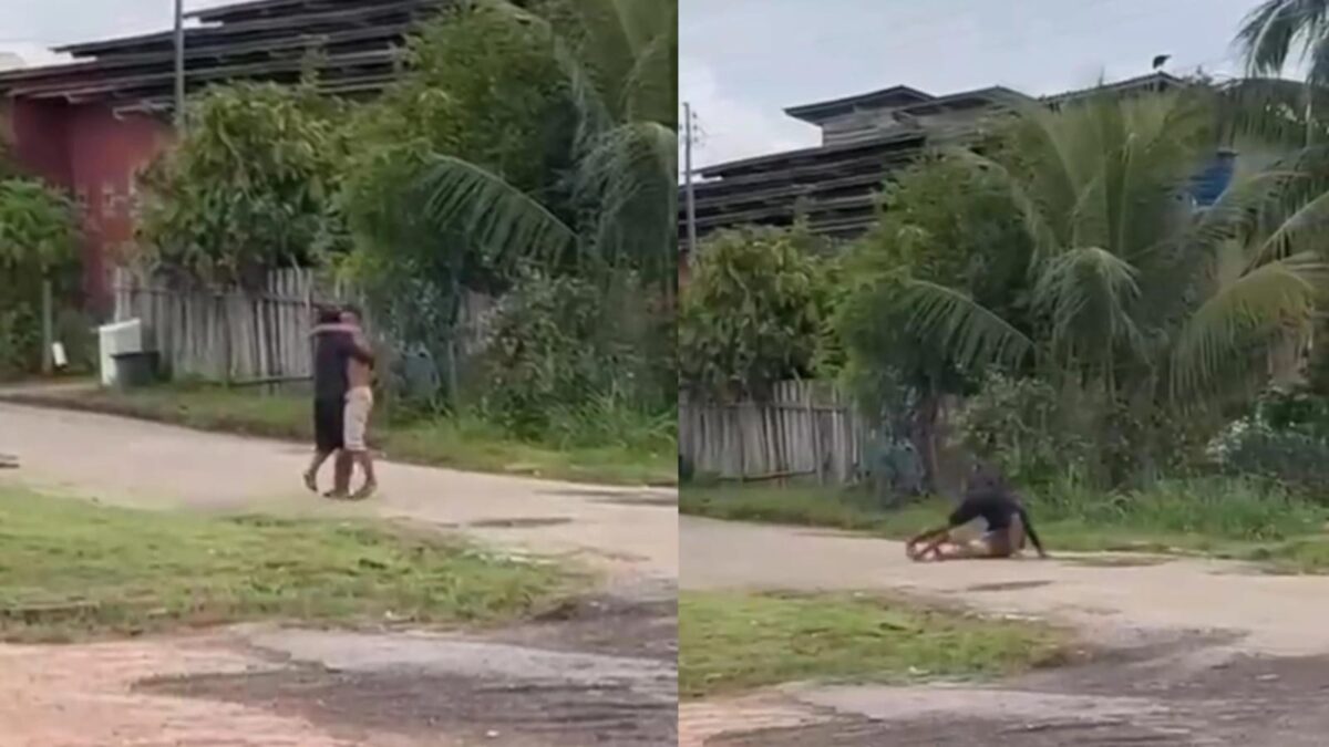 VÍDEO: Confusão entre dois indígenas chama atenção em frente a bar em Manoel Urbano