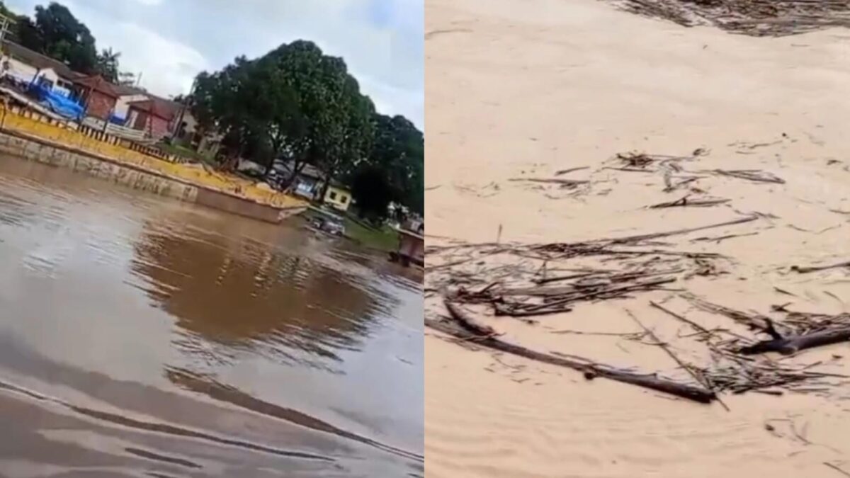 Rio Iaco sobe 1,53 metro em 24 horas, ultrapassa a cota de alerta e atinge 14,39 metros em Sena Madureira
