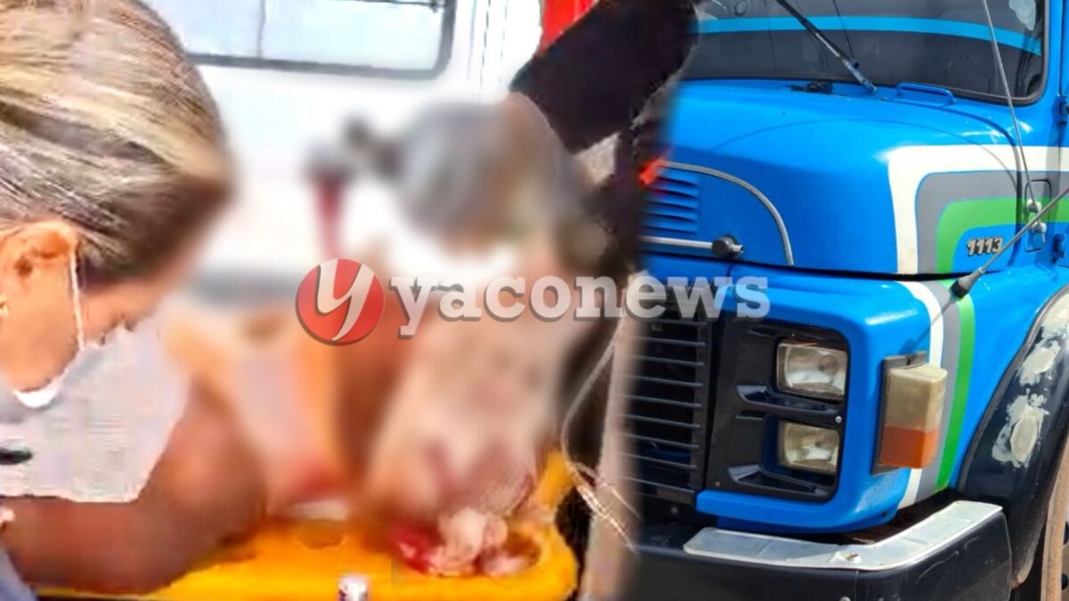 Homem é entubado em estado grave após ser atropelado por caçamba no segundo distrito de Rio Branco