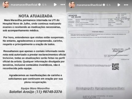 mara-maravilha-continua-internada-na-uti-em-sao-paulo,-sem-previsao-de-alta