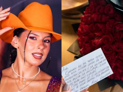 ana-castela-ganha-buque-de-flores-de-cantor-sertanejo-e-celebra-parceria-profissional