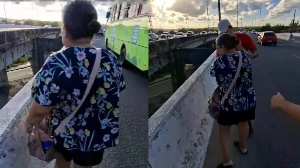 Motociclista impede tragédia em viaduto de Recife após encontrar mulher em situação de desespero