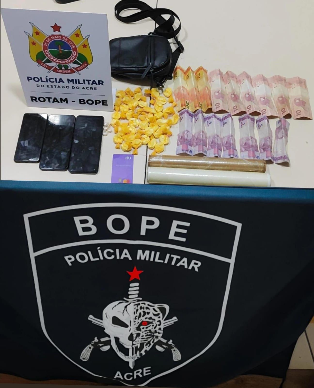Operação do BOPE resulta em prisão de monitorado da justiça comercializando entorpecentes em Rio Branco
