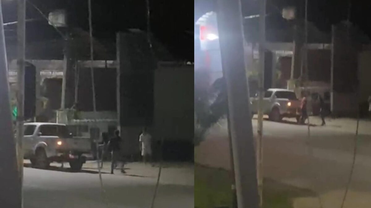 Vídeo mostra homem atacando outro com terçado durante briga na Avenida Brasil, em Sena Madureira