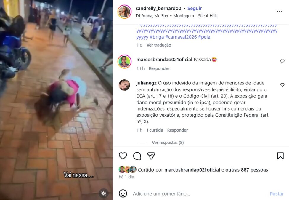 Briga entre jovens no centro de Sena Madureira gera revolta e pode parar na Justiça após divulgação de vídeo