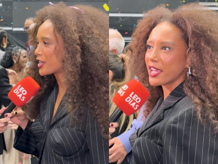 tais-araujo-brinca-sobre-1a-fila-no-melhores-do-ano:-“nao-podia-nem-pegar-o-telefone-pra-fofocar”