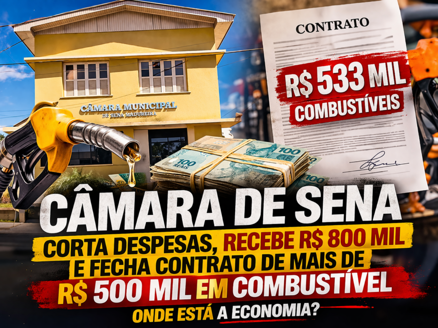 Onde está a economia? Câmara de Sena faz cortes e depois contrata meio milhão em combustível