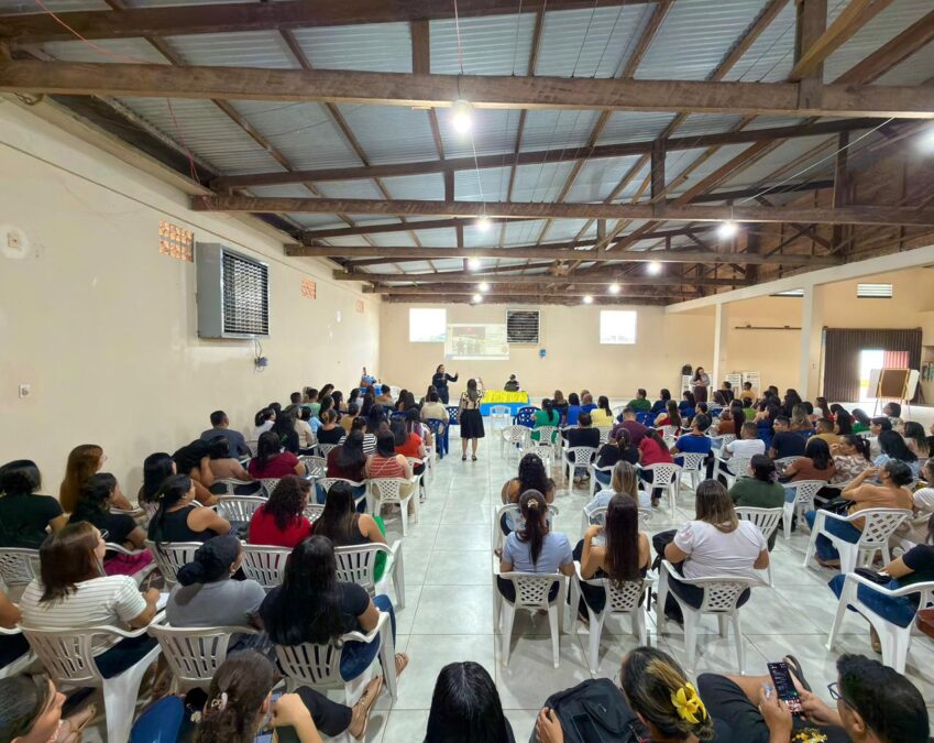 Patrulha Maria da Penha promove palestra na Jornada Pedagógica em Manoel Urbano