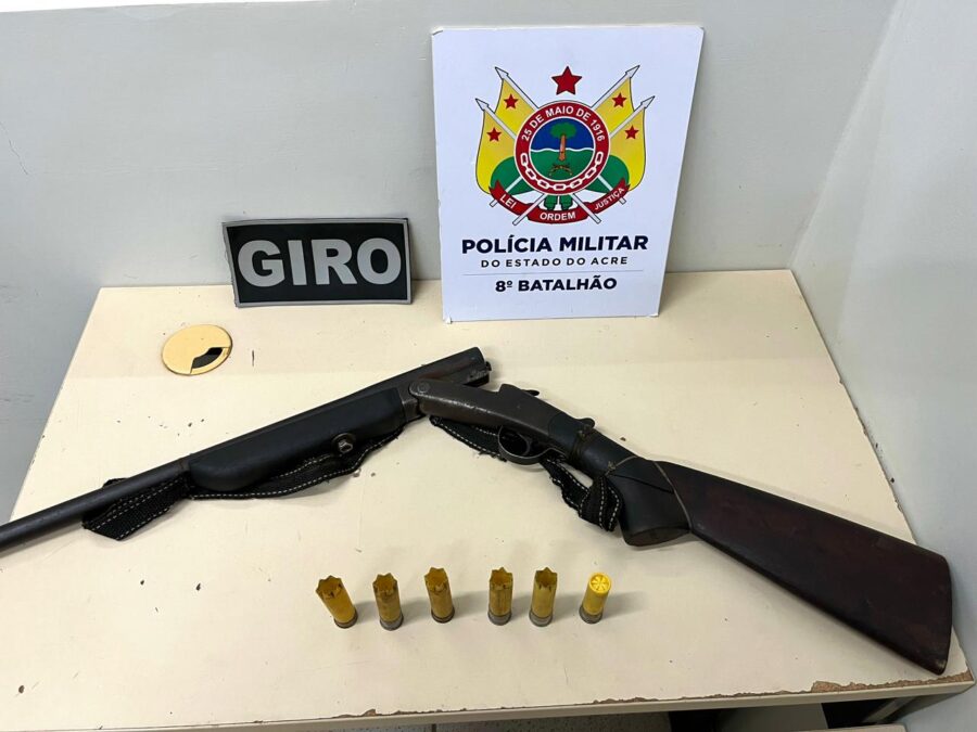 PM de Sena Madureira apreende espingarda após denúncia no Cafezal