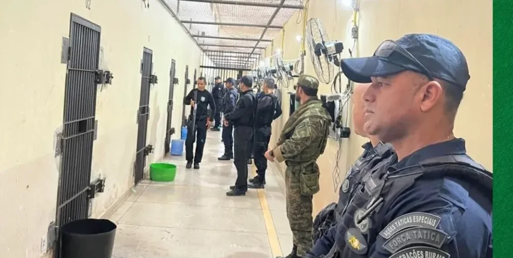 Forças de segurança realizam varredura em presídio de Tarauacá
