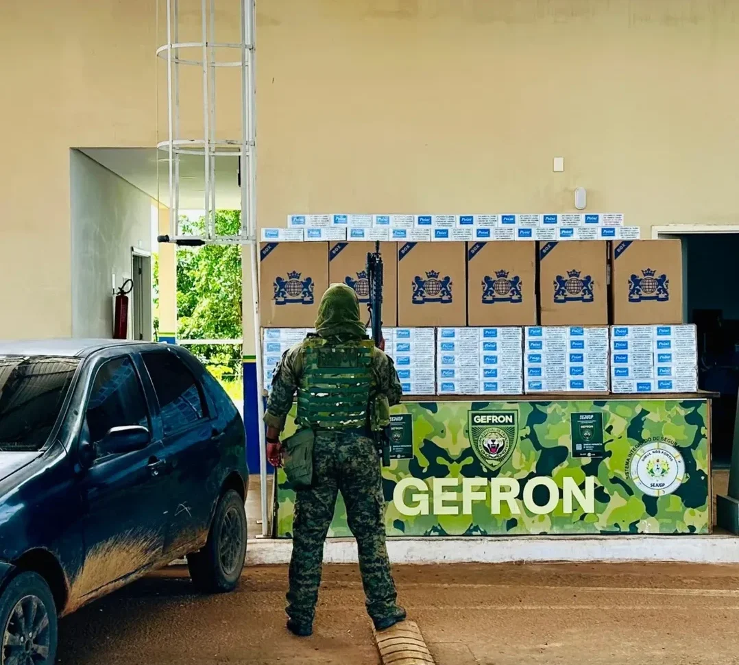 Gefron apreende 6 mil maços de cigarros contrabandeados na zona rural de Capixaba