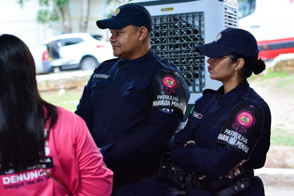 Redução de mortes violentas em Rio Branco e atuação da Sejusp no Acre./Patrulha Maria da Penha segue trabalhando próxima à população. Ítalo Sousa/Sejusp