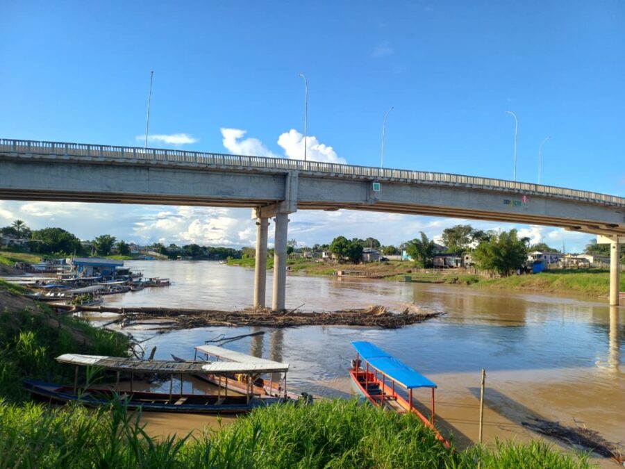 Rio Iaco registra aumento no nível das águas em Sena Madureira nesta quarta-feira (1º)