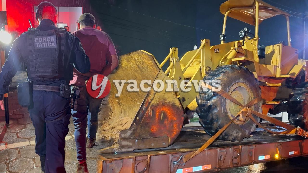 Força Tática recupera trator roubado na Transacreana e prende suspeito por receptação em Rio Branco