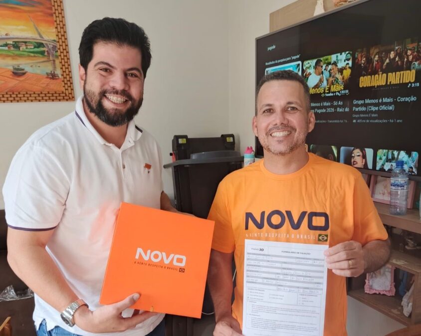 Alípio Gomes se filia ao NOVO e reforça articulação política para 2026 em Sena Madureira