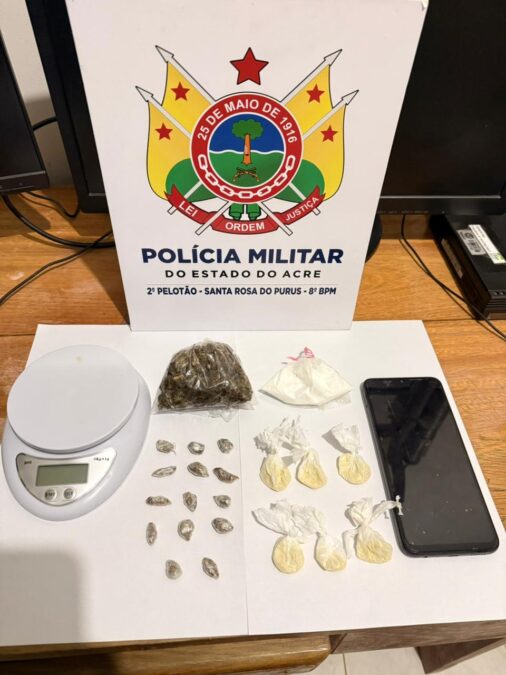 Dupla é presa por tráfico de drogas em Santa Rosa do Purus