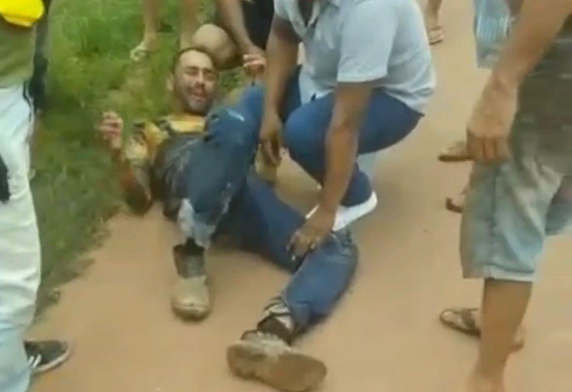 Motociclista fica gravemente ferido após atropelar um cachorro na estrada do Piquiá em Boca do Acre
