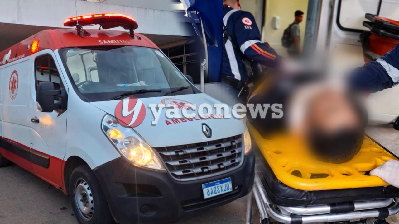 Motociclista de aplicativo fica ferido após ser atingido por fiação solta em via pública de Rio Branco