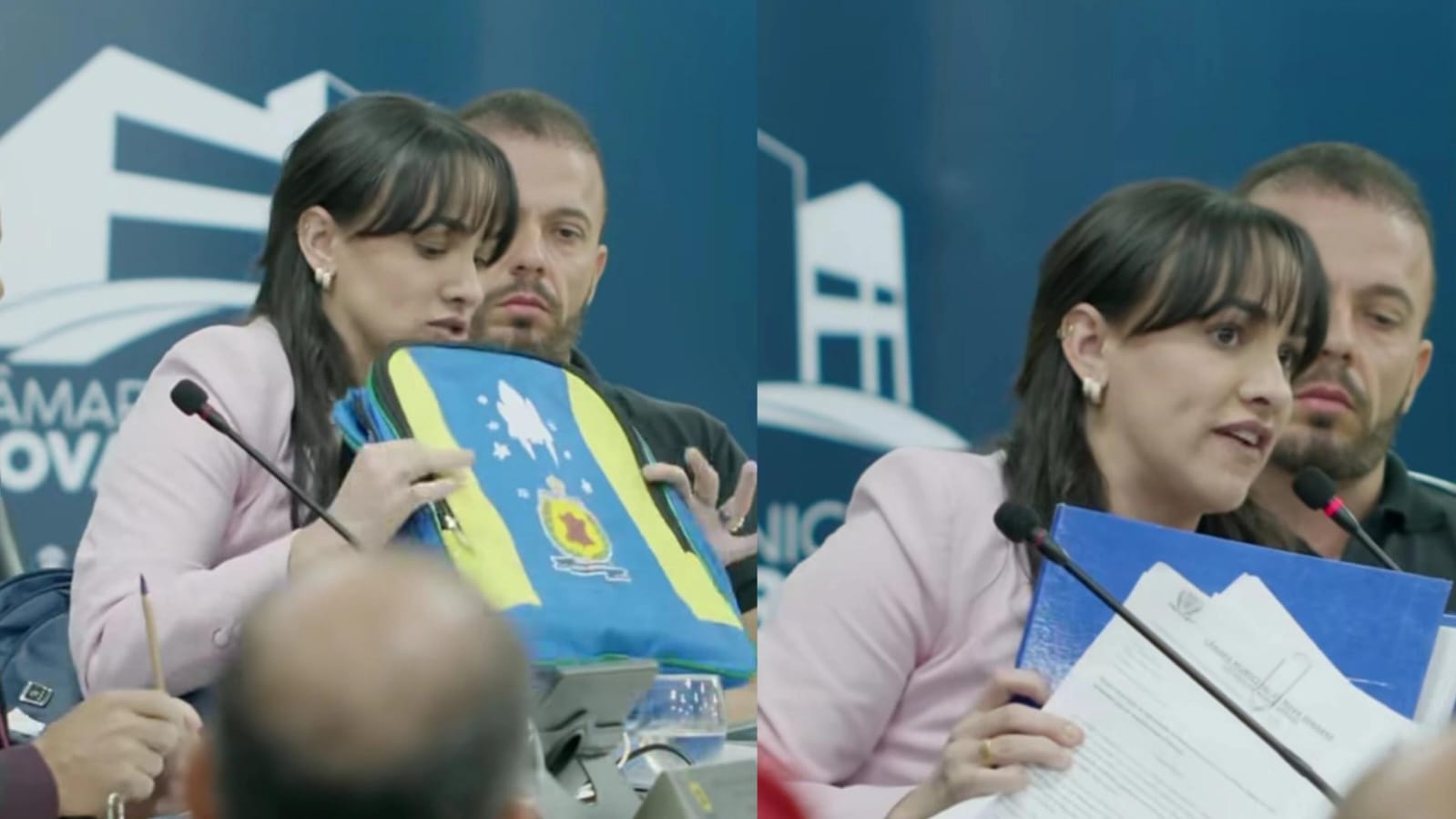 Vereadora viraliza nas redes ao denunciar suposta baixa qualidade de mochilas compradas pela prefeitura