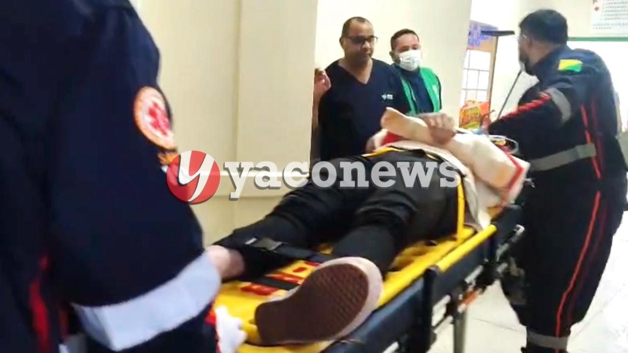 Motociclista é socorrido pelo Samu após sofrer queda repentina na Via Chico Mendes em Rio Branco