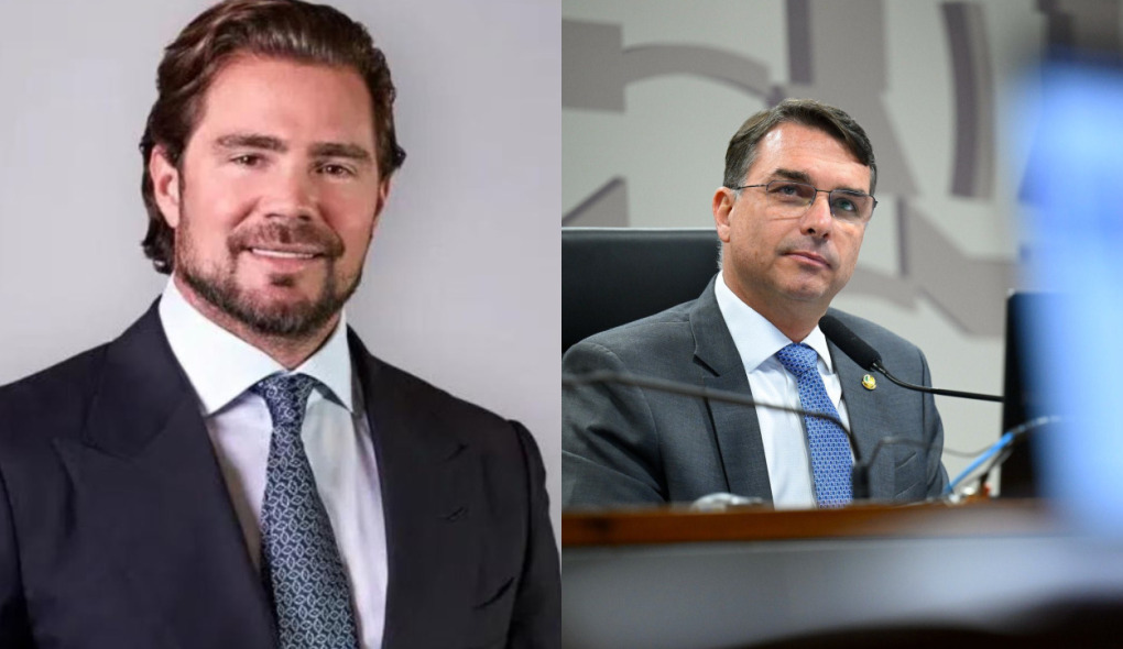 Senador Flávio Bolsonaro confirmou ter visitado Daniel Vorcaro durante prisão domiciliar do empresário em São Paulo.