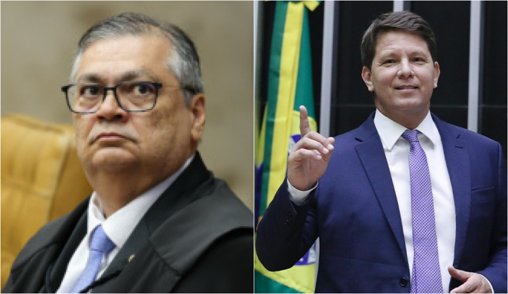Ministro Flávio Dino e deputado Mário Frias em imagens de arquivo.