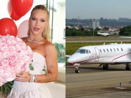 Virginia repagina jatinho milionário, mas mantém adesivo de Zé Felipe; veja fotos