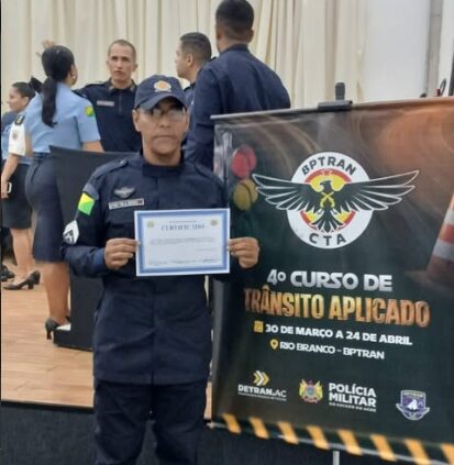 policial de Sena Madureira conclui curso de trânsito aplicado no Acre