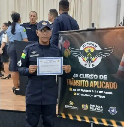 policial de Sena Madureira conclui curso de trânsito aplicado no Acre