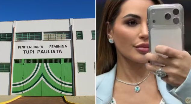 Deolane Bezerra sendo transferida sob escolta policial para penitenciária no interior de São Paulo.